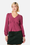 Princess Highway - Grace Long Sleeve Top - wine