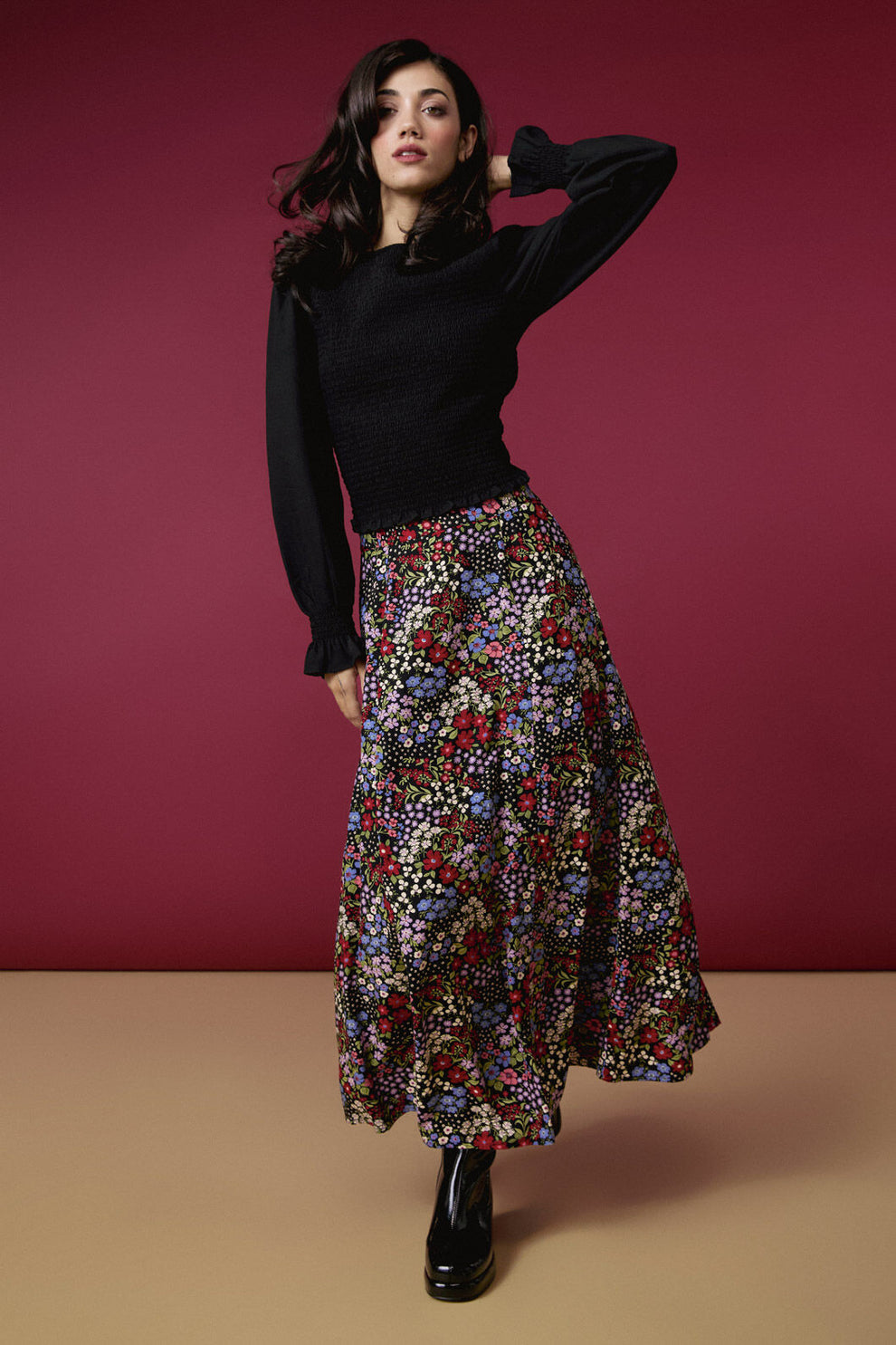 Ada 90's Floral Midi Skirt – Princess Highway