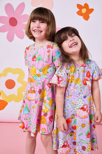 Princess Highway - Fairies Kids Skater Dress - pink