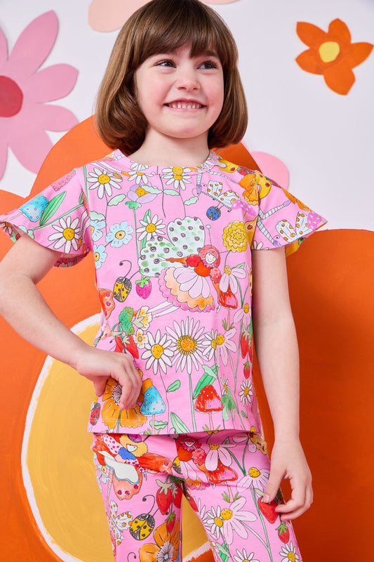 Princess Highway - Fairies Kids Flutter Tee - pink