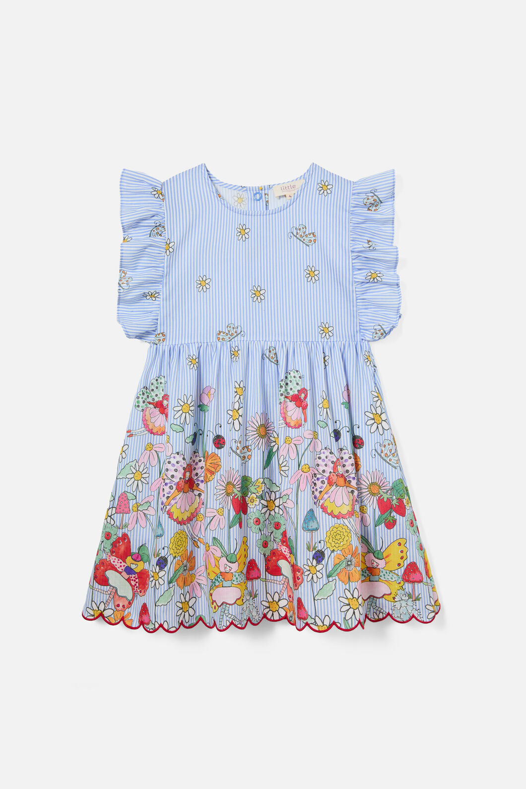 Princess Highway - Fairies Kids Border Dress - blue