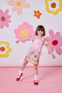 Princess Highway - Fairies Kids Stripe Pinafore - pink