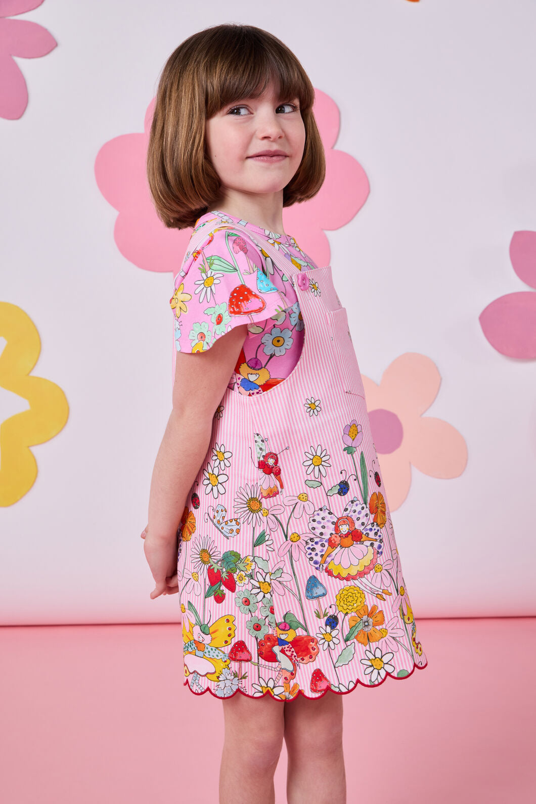 Fairies Kids Stripe Pinafore – Princess Highway - Main Image