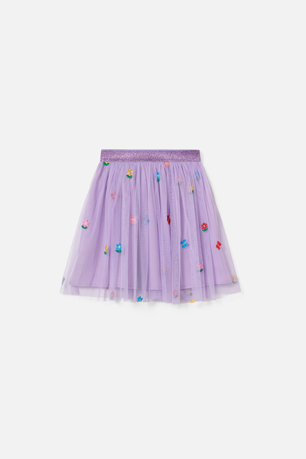 Princess Highway - Pretty Emb Kids Mesh Skirt - lilac