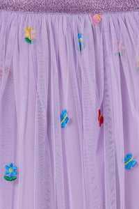 Princess Highway - Pretty Emb Kids Mesh Skirt - lilac