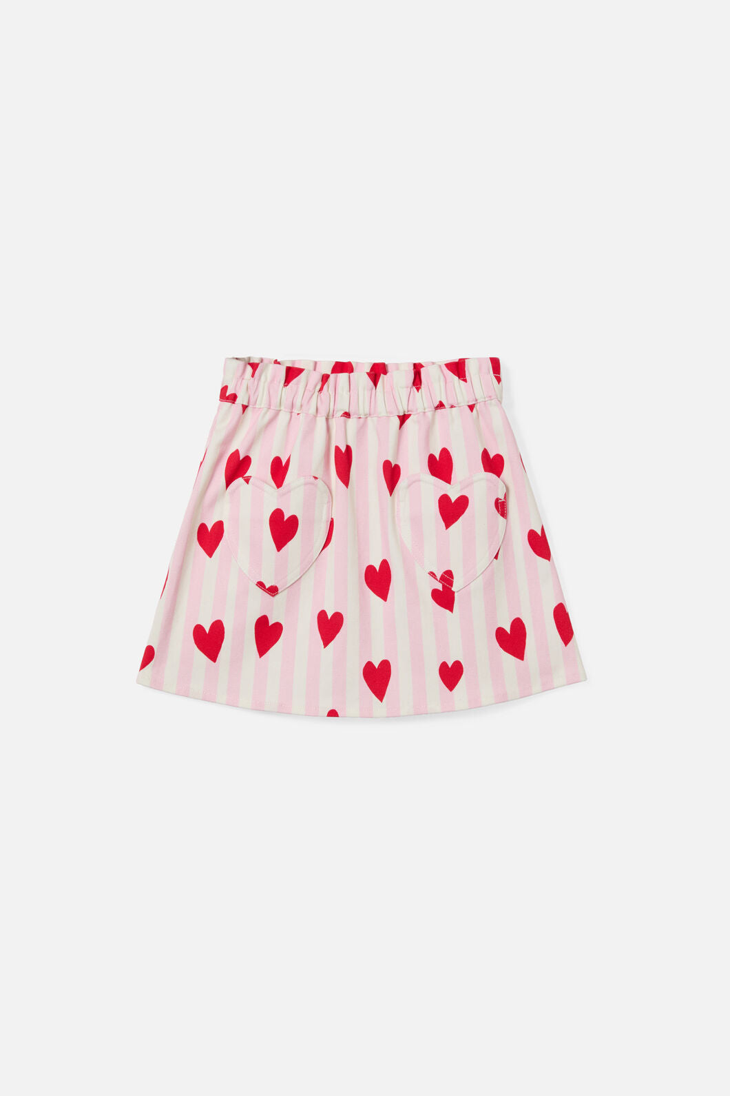Princess Highway - Heart Stripe Kids Skirt - pink