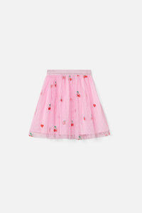 Princess Highway - Cherry Emb Kids Skirt - pink