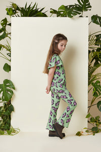 Princess Highway - Flutter Kids Frill Tee - green