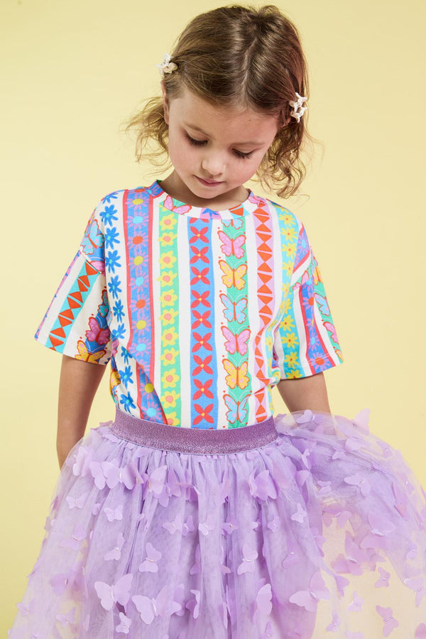 Princess Highway - Daisy Stripe Kids SS Tee - multi