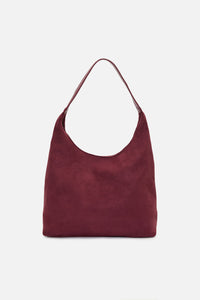 Princess Highway - Faux Suede Slouch Bag - burgundy