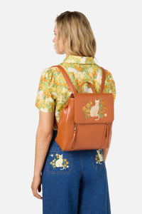 Princess Highway - Cat & Flora Embroidery Backpac - tan