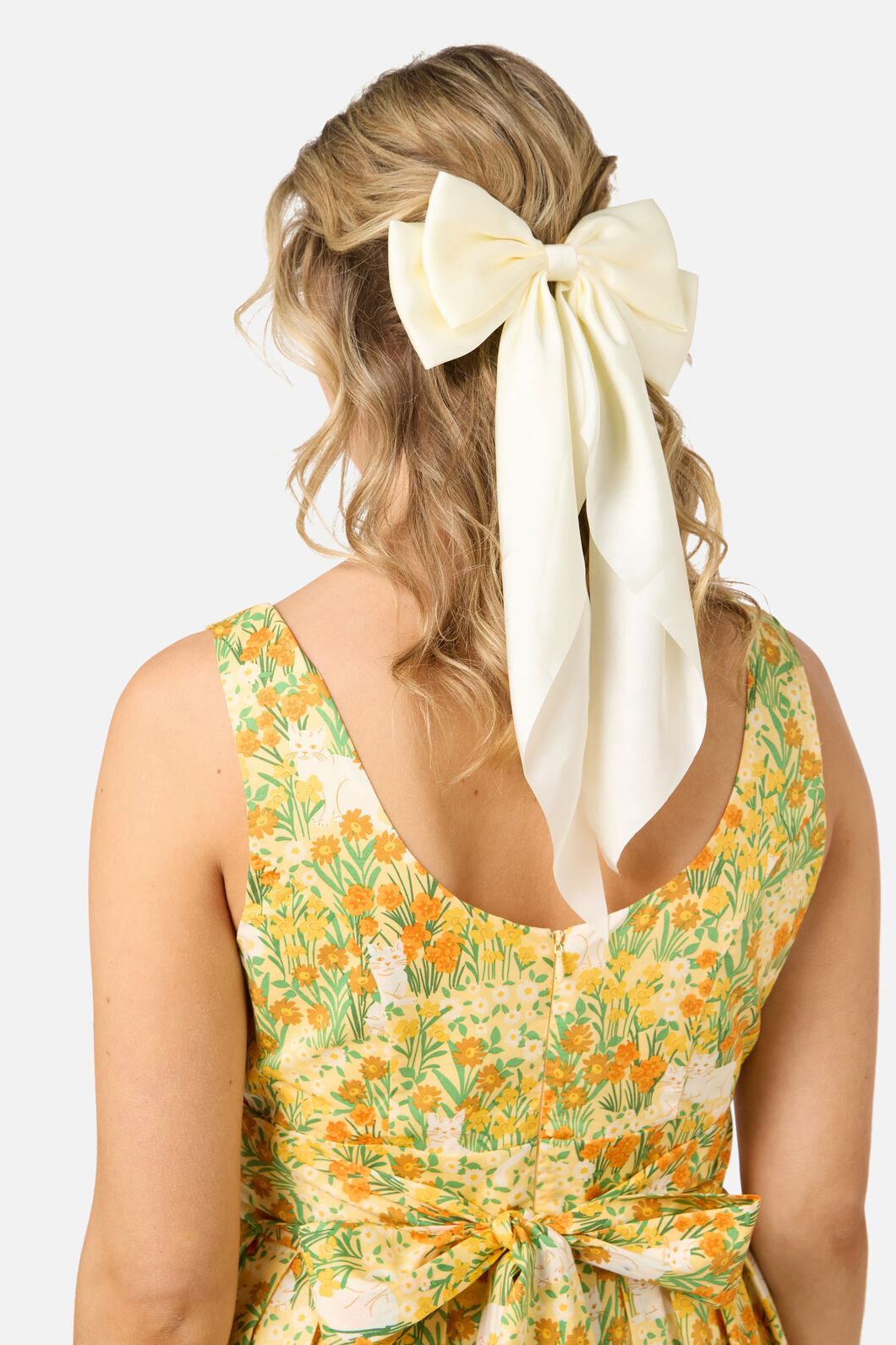 Princess Highway - Cream Long Satin Barrette Clip - cream