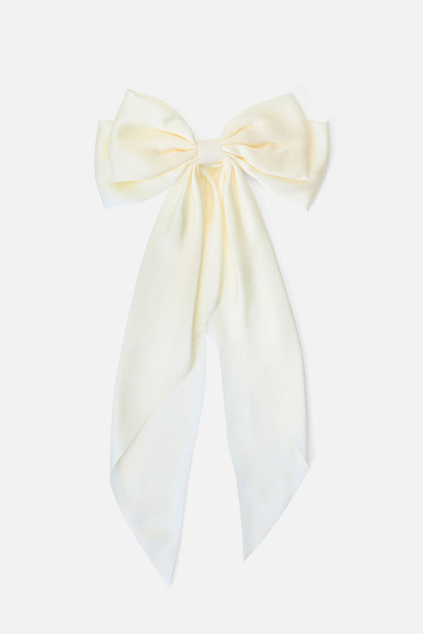 Princess Highway - Cream Long Satin Barrette Clip - cream