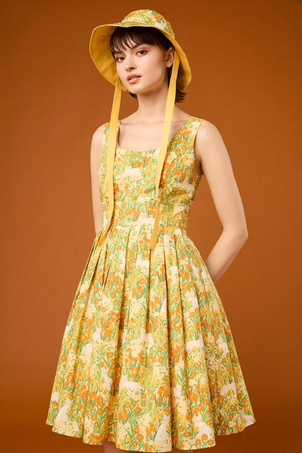 Princess Highway - Cat & Flora Reversible Hat - yellow