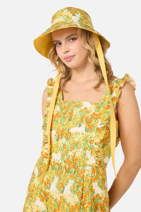 Princess Highway - Cat & Flora Reversible Hat - yellow