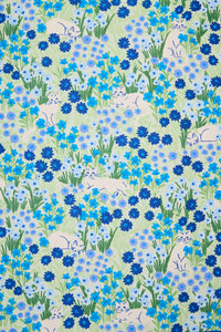 Princess Highway - Cat & Flora Satin Scarf - blue