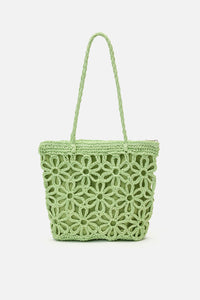 Princess Highway - Mint Flower Straw Bag - mint