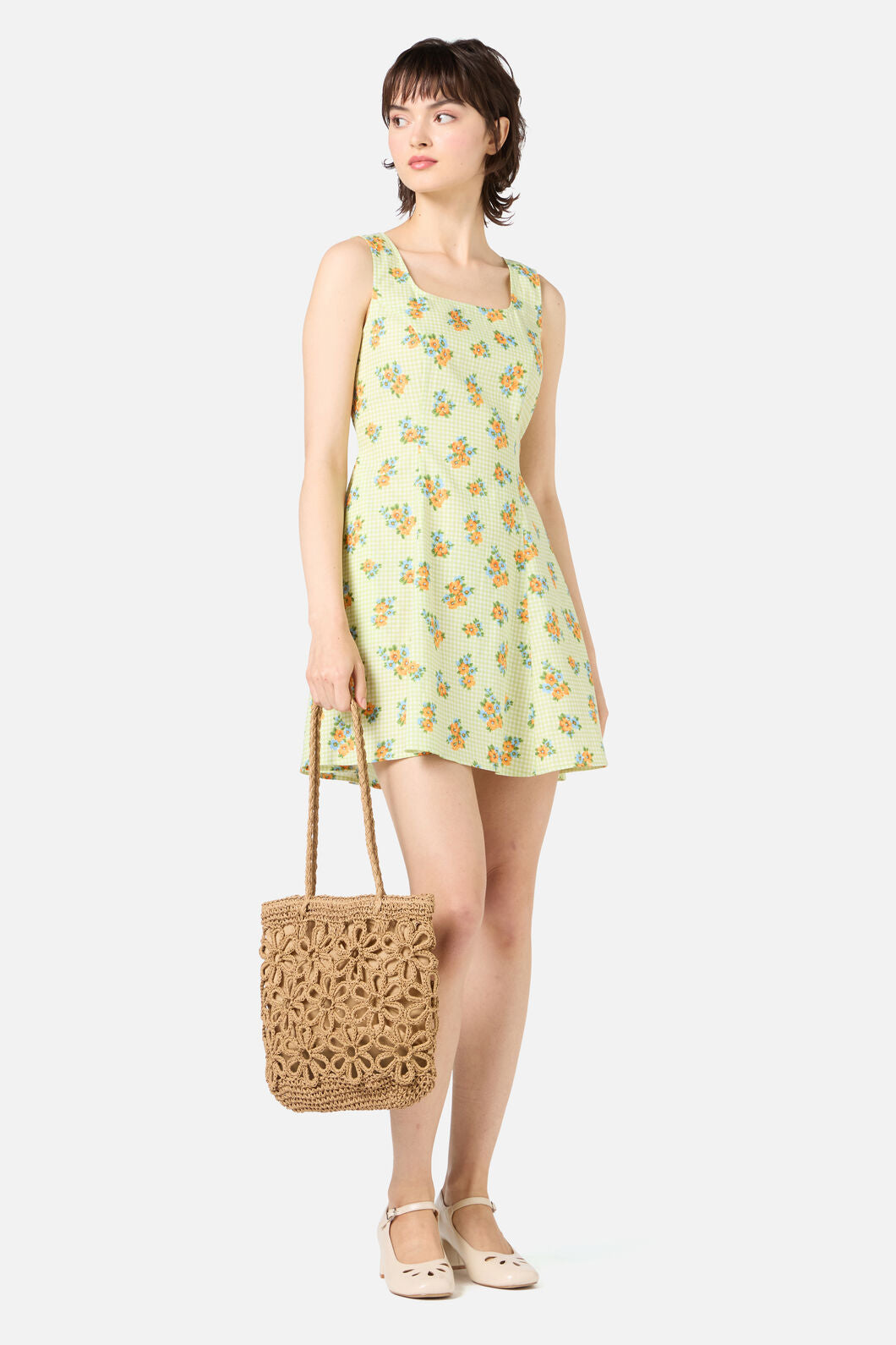 Princess Highway - Tan Flower Straw Bag - tan