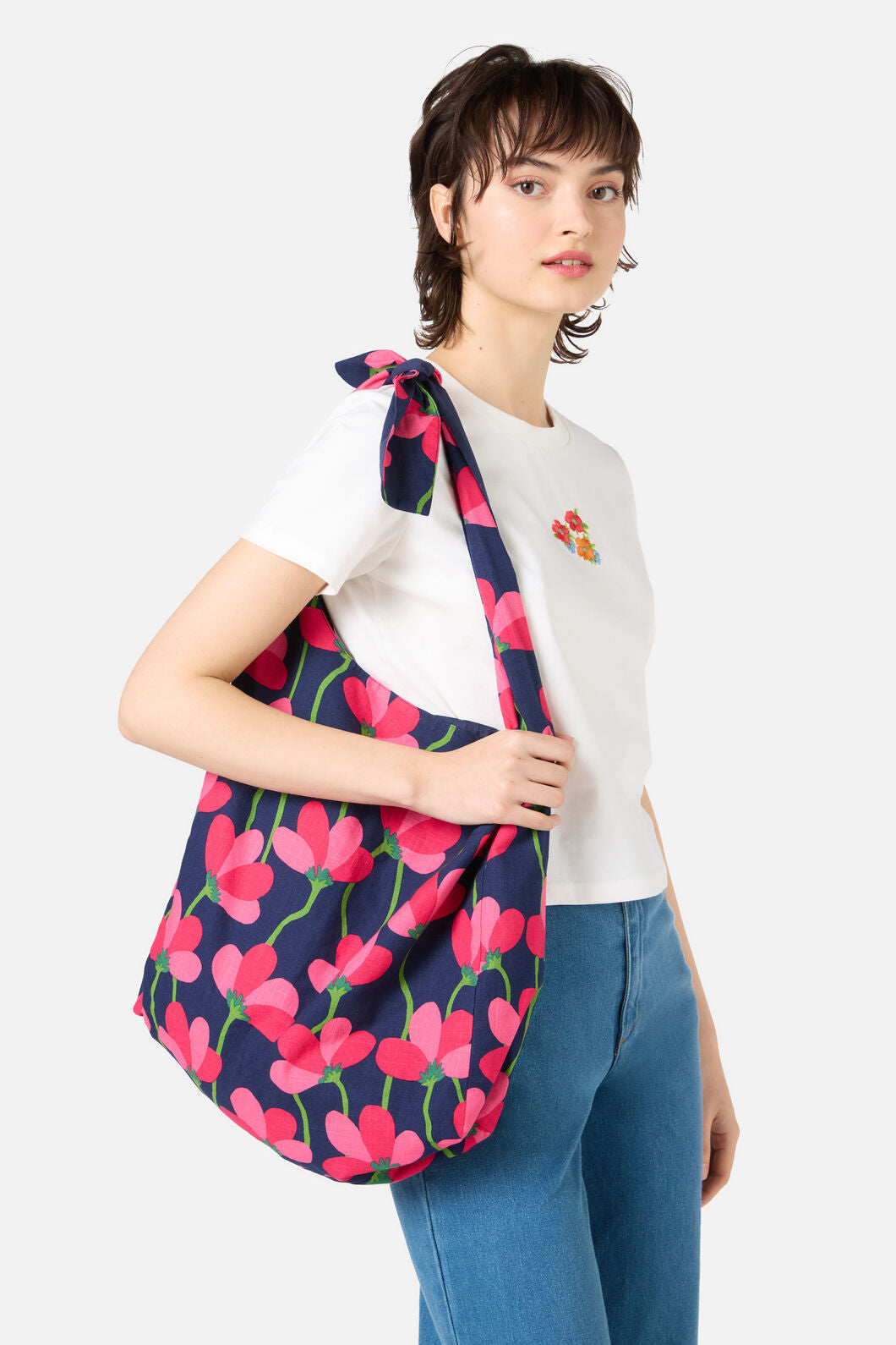 Princess Highway - Lulu Floral Slouchy Bag - navy