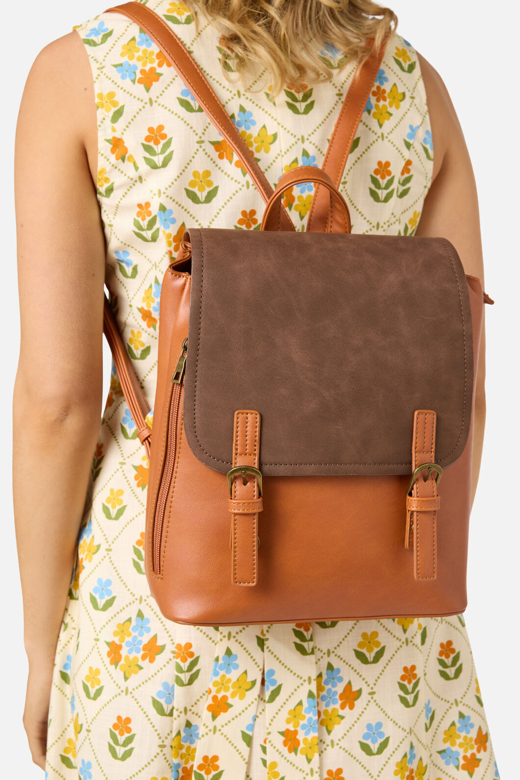Princess Highway - Two Colour Backpack - tan