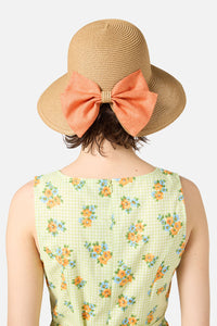 Princess Highway - Bow Cut Out Sun Hat - peach