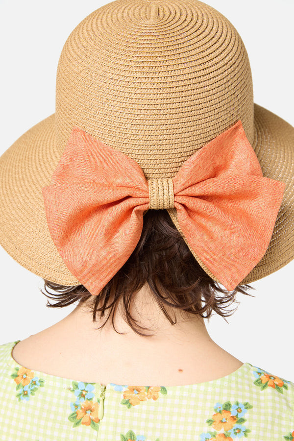 Princess Highway - Bow Cut Out Sun Hat - peach