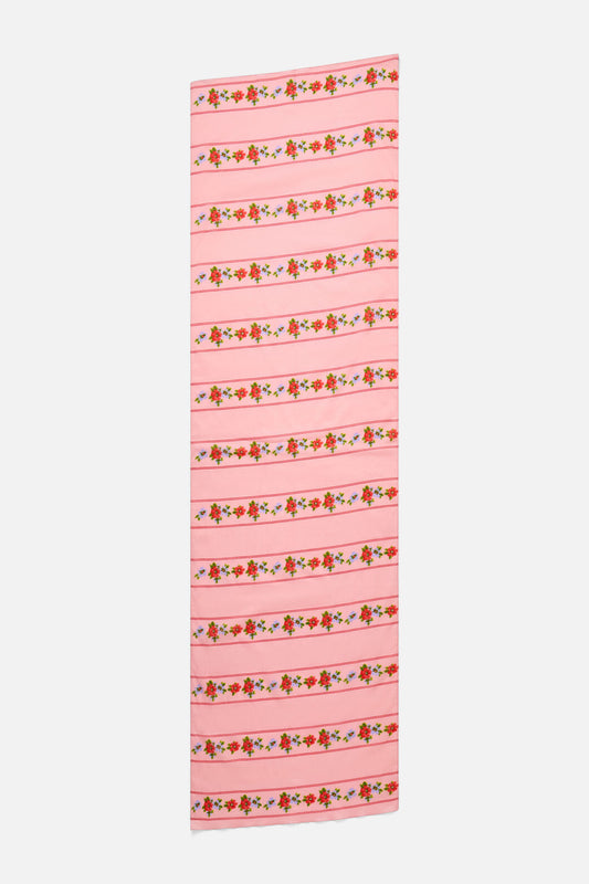 Princess Highway - Gingham Floral Soft Cotton Sca - pink