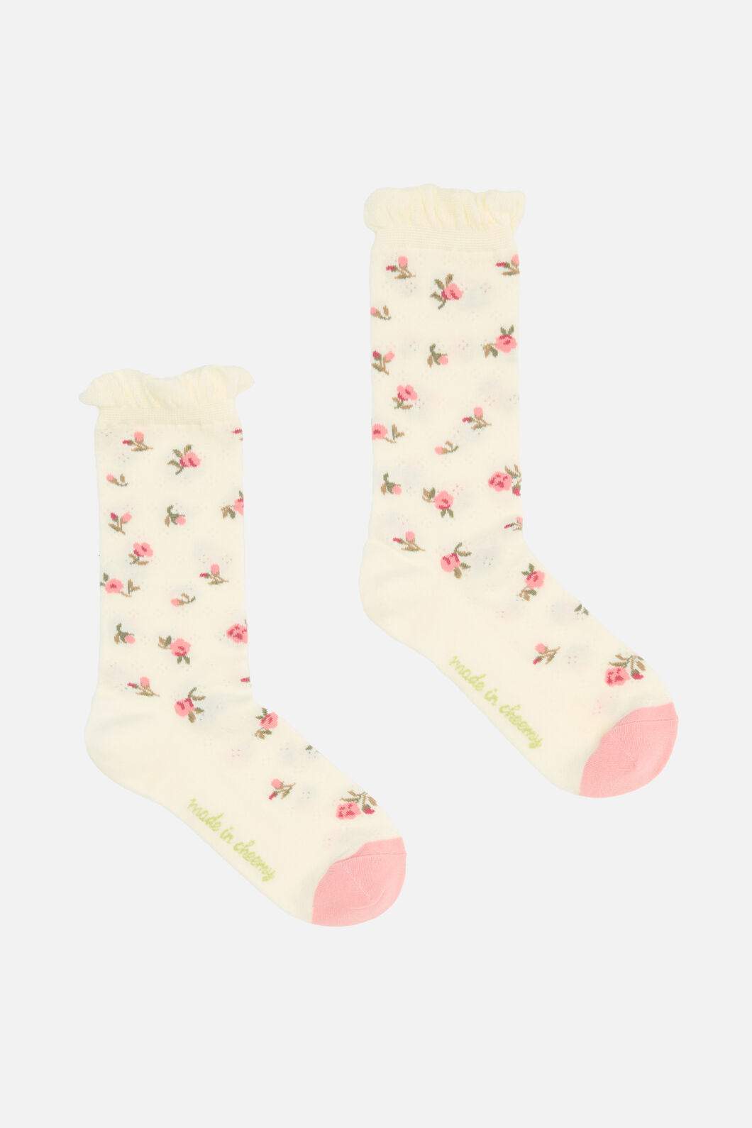 Pointelle & Floral Socks US