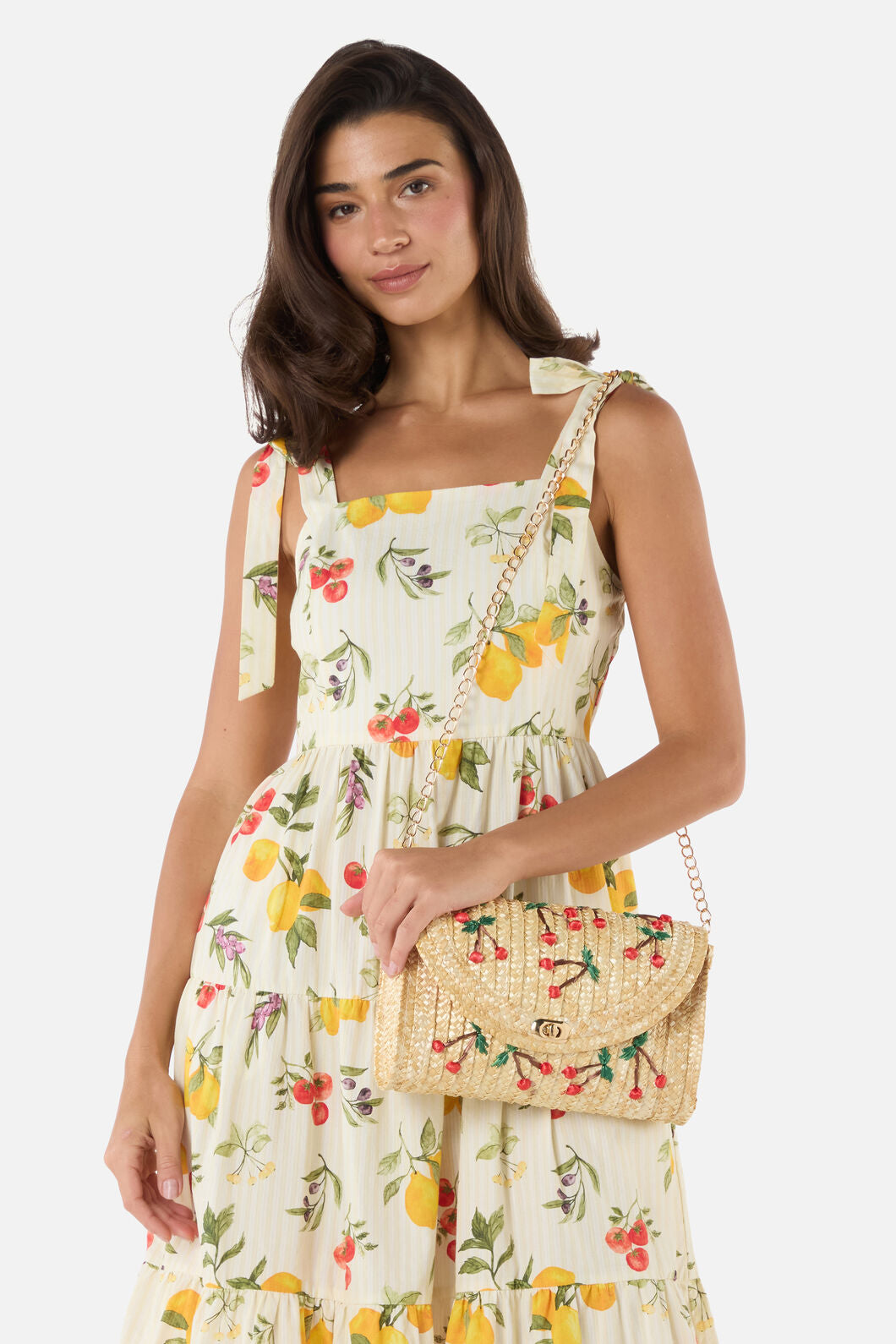 Princess Highway - Cherry Straw Bag - natural