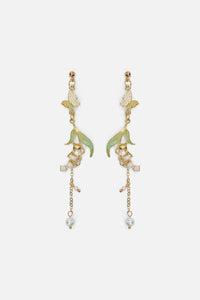 Princess Highway - Butterfly Drop Earrings - gold