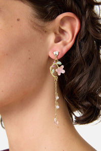 Princess Highway - Gorgeous Floral Drop Earrings - gold