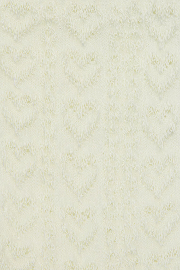 Princess Highway - Textured Heart & Frill Sock - cream