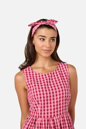 Princess Highway - Pink Margot Check Headband - pink