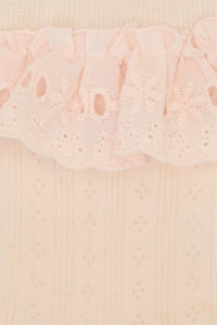 Princess Highway - Pointelle Lace Frill Sock - pink