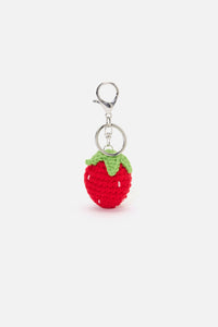 Princess Highway - Knit Strawberry Bag Charm - red