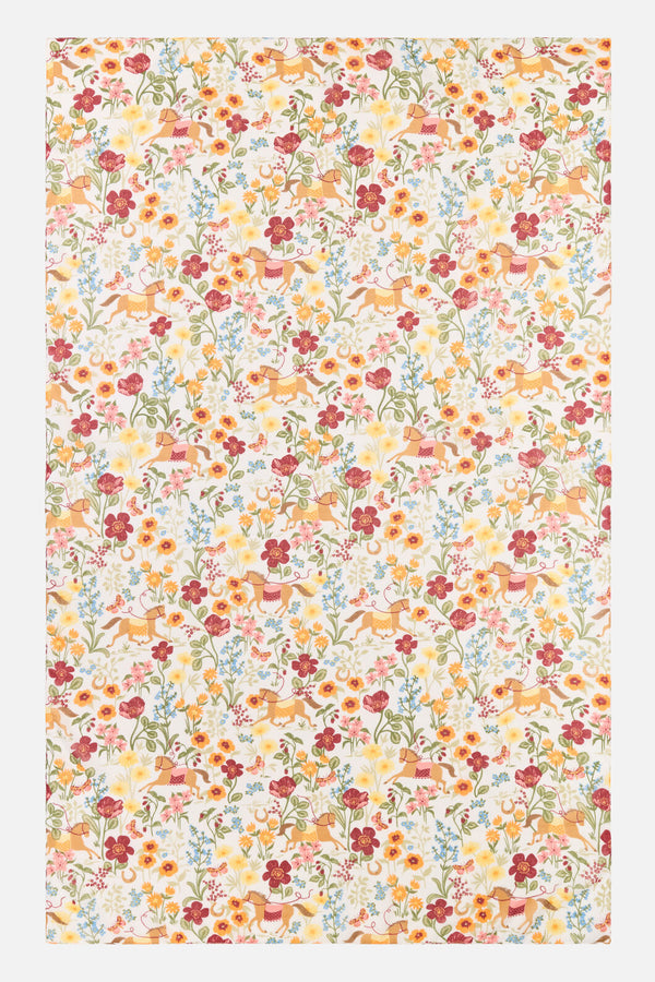 Princess Highway - Fancy Horses Soft Scarf - cream