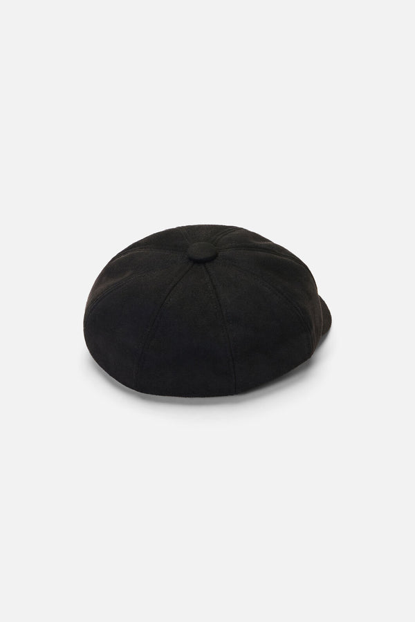 Princess Highway - Black Faux Suede Baker Boy - black