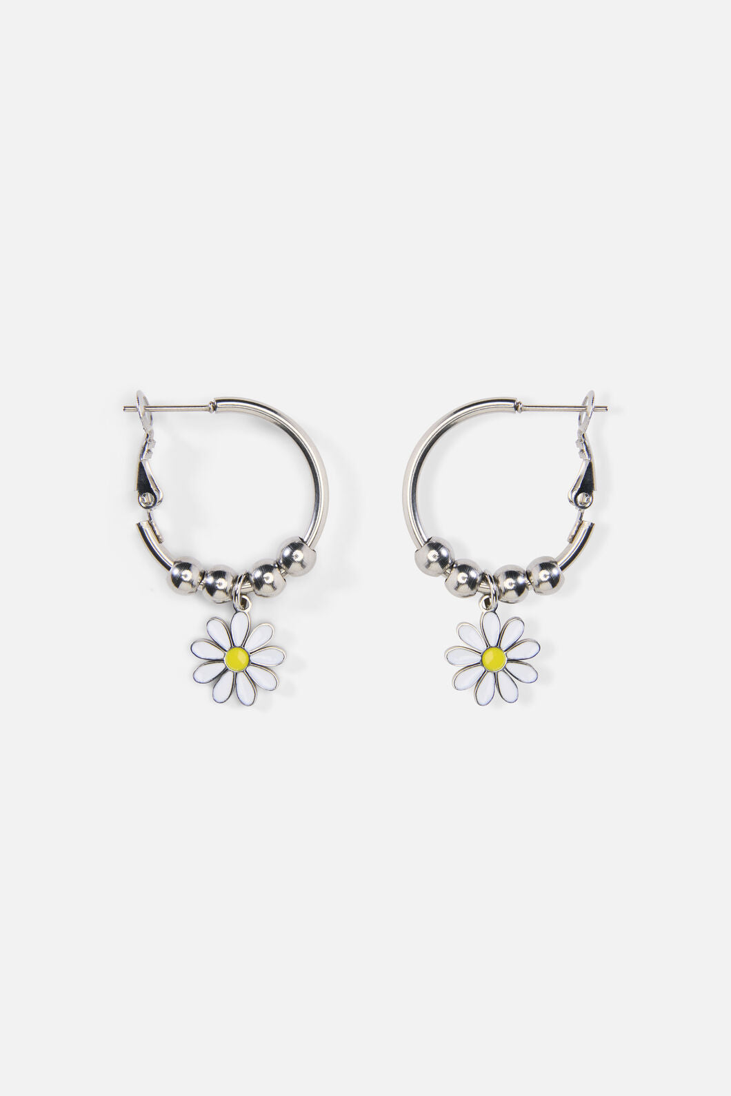 Princess Highway - Flower Bauble Sleeper Earrings - silver
