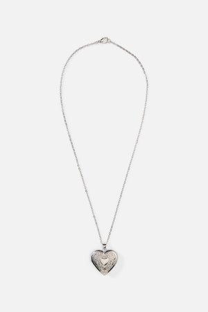 Princess Highway - Heart Locket Necklace - silver