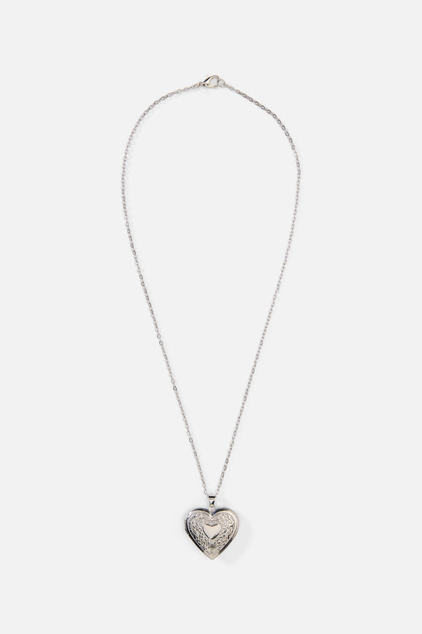 Princess Highway - Heart Locket Necklace - silver