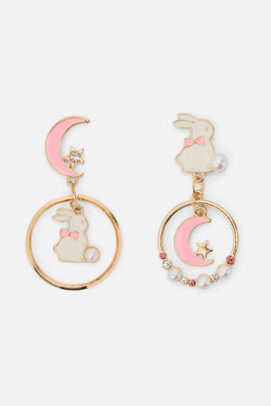 Princess Highway - Night Bunny Earrings - pink