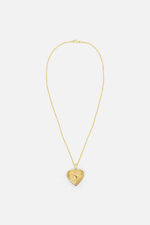 Princess Highway - Gold Heart Locket Necklace - gold