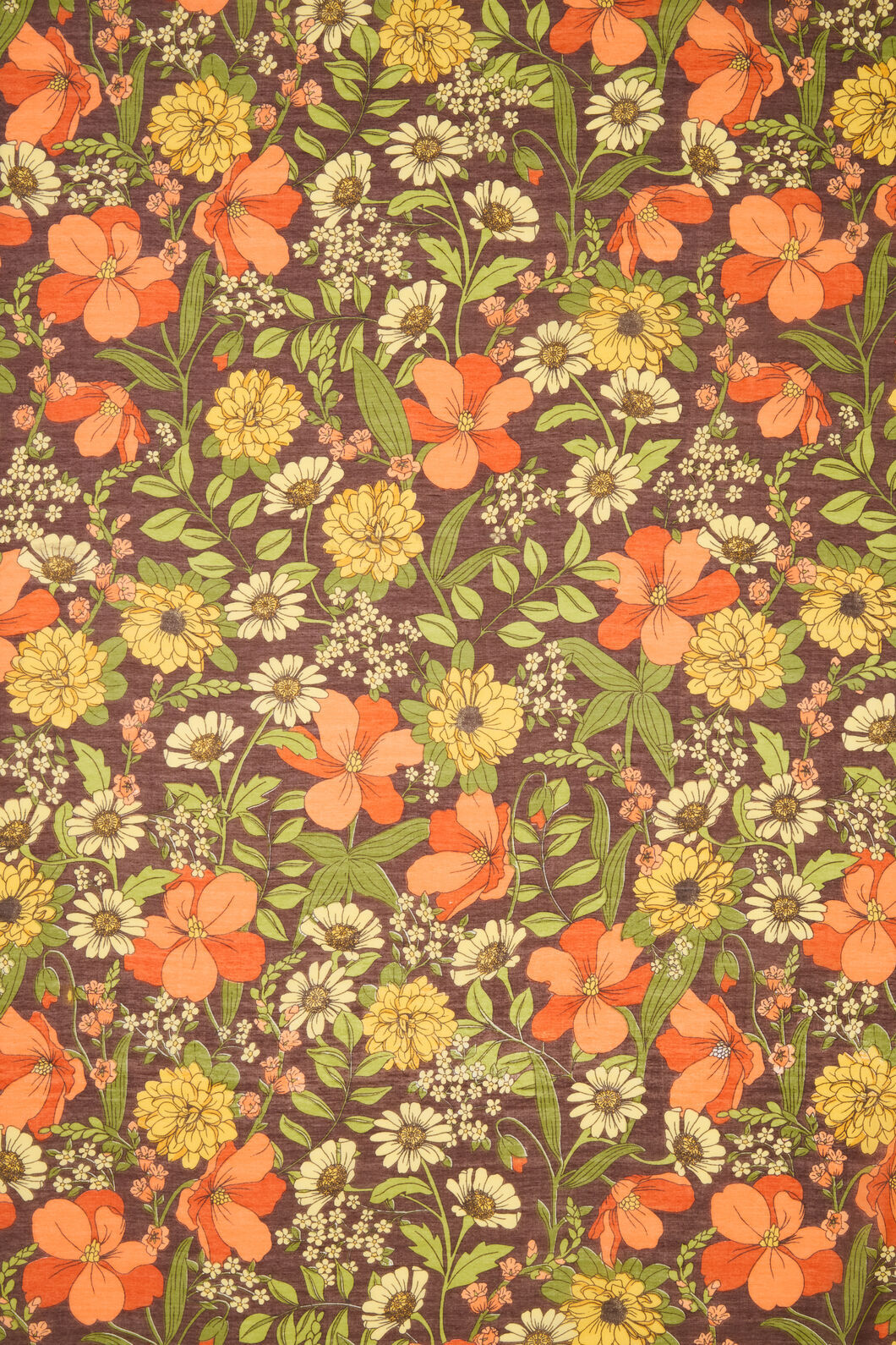 Princess Highway - Gloria Floral Soft Scarf - chocolate
