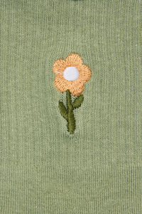 Princess Highway - Mint Embroidered Daisy Sock - mint