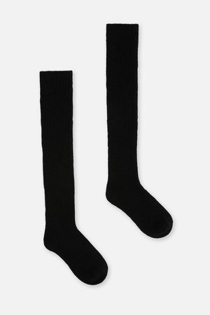 Princess Highway - Black Long Rib Sock - black