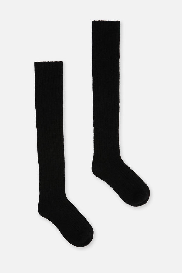 Princess Highway - Black Long Rib Sock - black