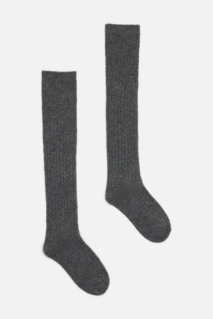 Princess Highway - Grey Long Rib Sock - grey