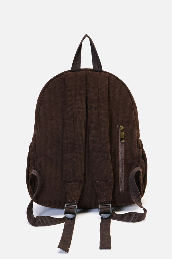 Princess Highway - Duck Embroidered Cord Backpack - chocolate