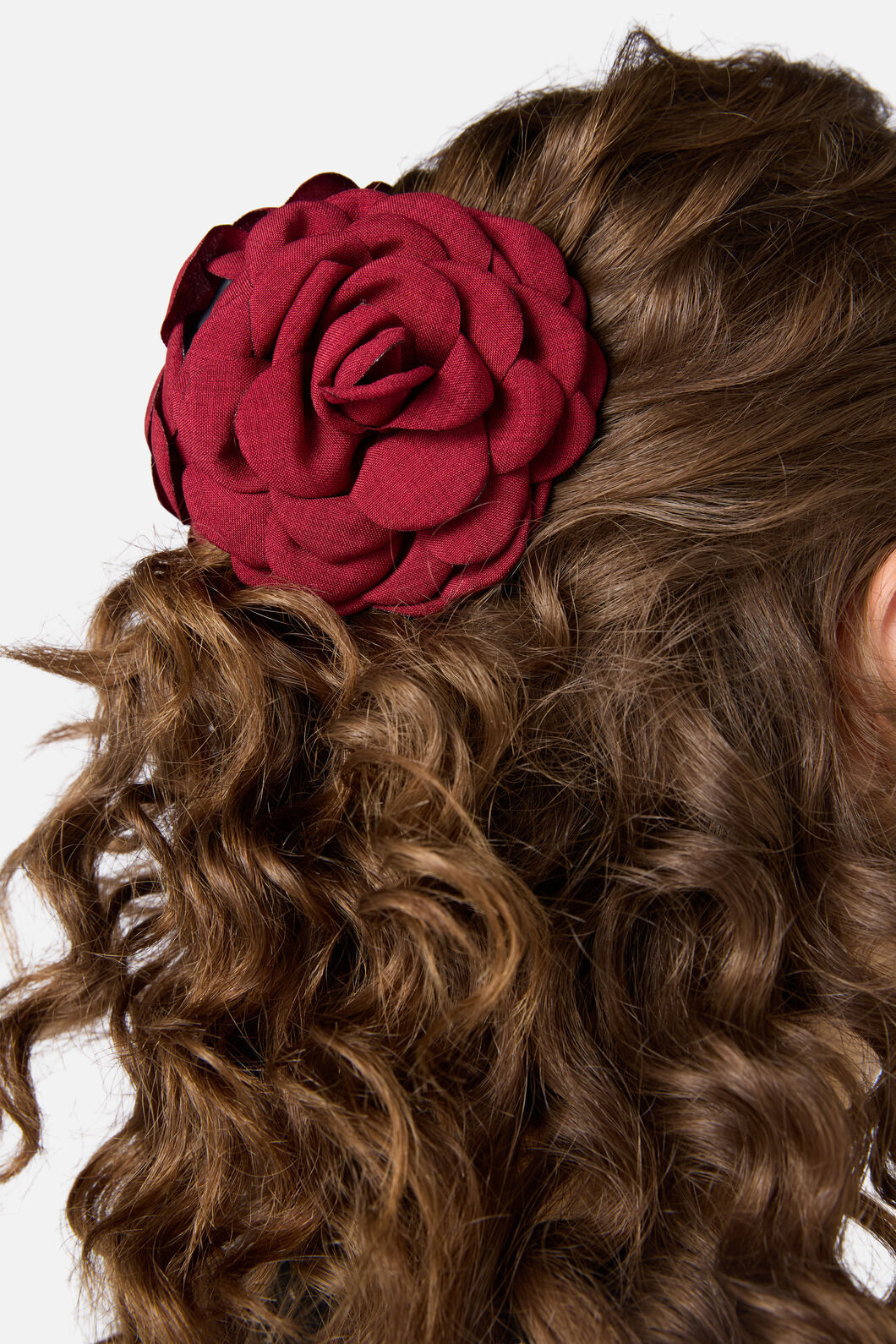 Princess Highway - Dark Red Rose Claw Clip - dark-red