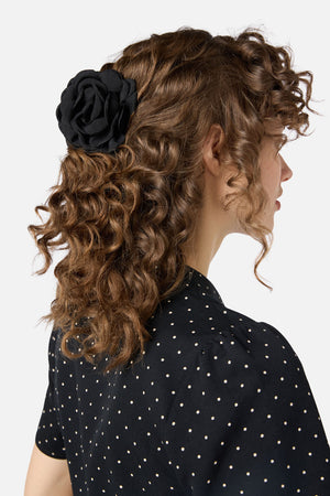 Princess Highway - Black Rose Claw Clip - black